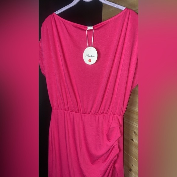 Prinbara Midi Slit Leg Dress Pinched Waist Size Small Formal Wedding Everyday - Picture 3 of 6